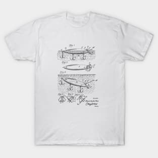 FISHING LURE VINTAGE PATENT DRAWING T-Shirt